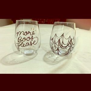 Halloween Wine Glasses More Boos Please (2)